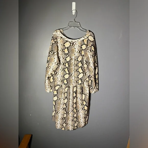 Anthropologie Maeve Juno Snakeskin Print Dress Size Large - Picture 4 of 5